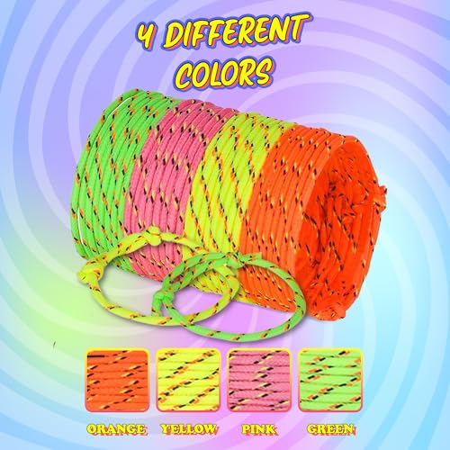 Bedwina 36-Pcs Friendship Bracelets For Kids - Neon Adjustable Woven Rope Friendship Bracelets Bulk for Girls and Boys - Classroom Prizes for Kids Birthday Party Favors & Goodie Bag Stuffers